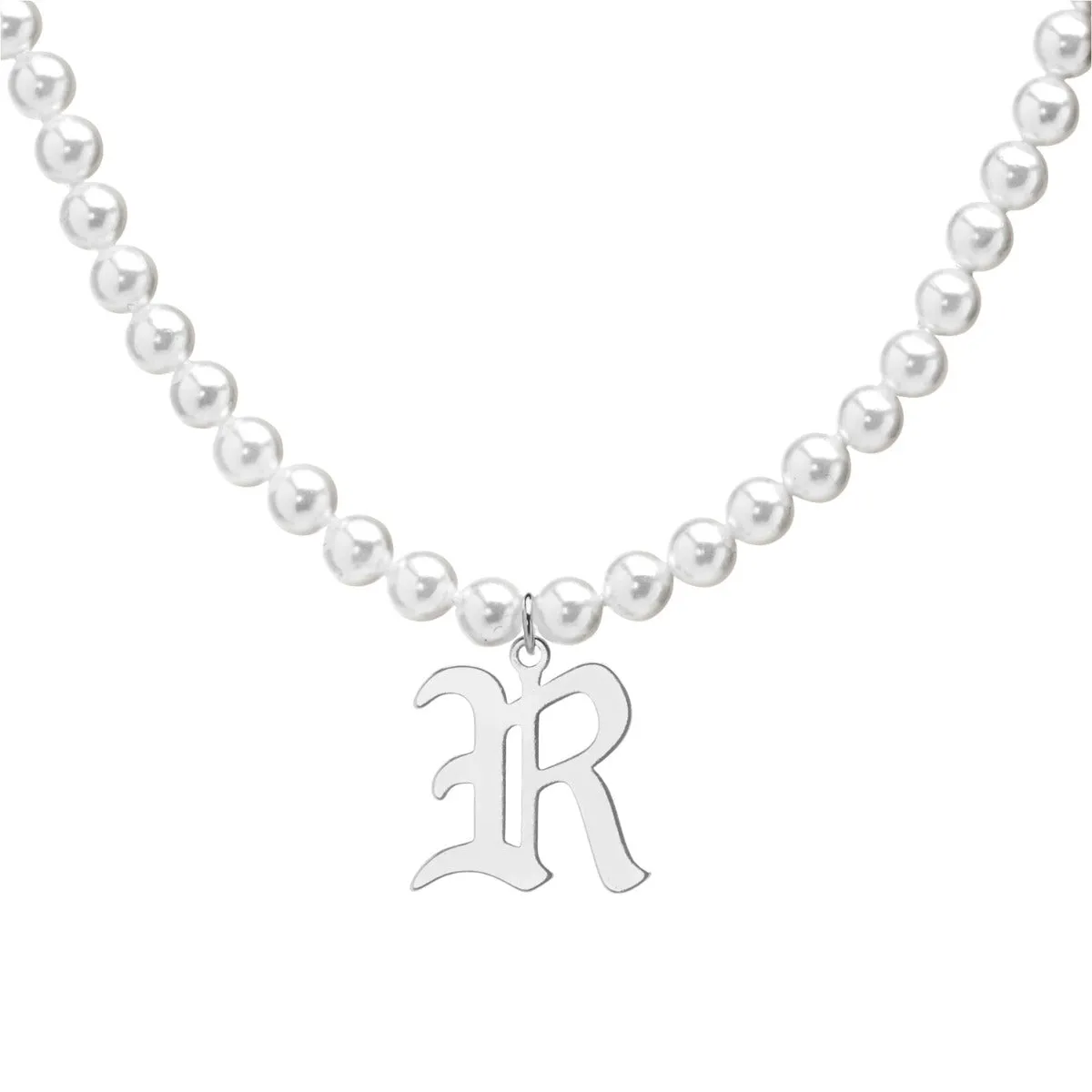 Personalized Pearl Initial Necklace sold by Limoges Jewelry product image thumbnail 2