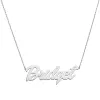 Sterling Silver Medium Bold Script Name Necklace sold by Limoges Jewelry