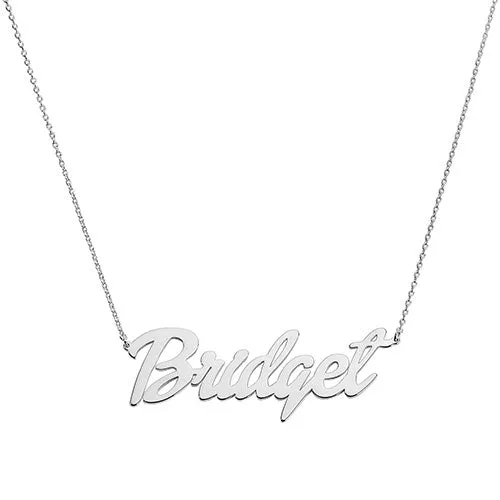 Sterling Silver Medium Bold Script Name Necklace sold by Limoges Jewelry product image thumbnail 3