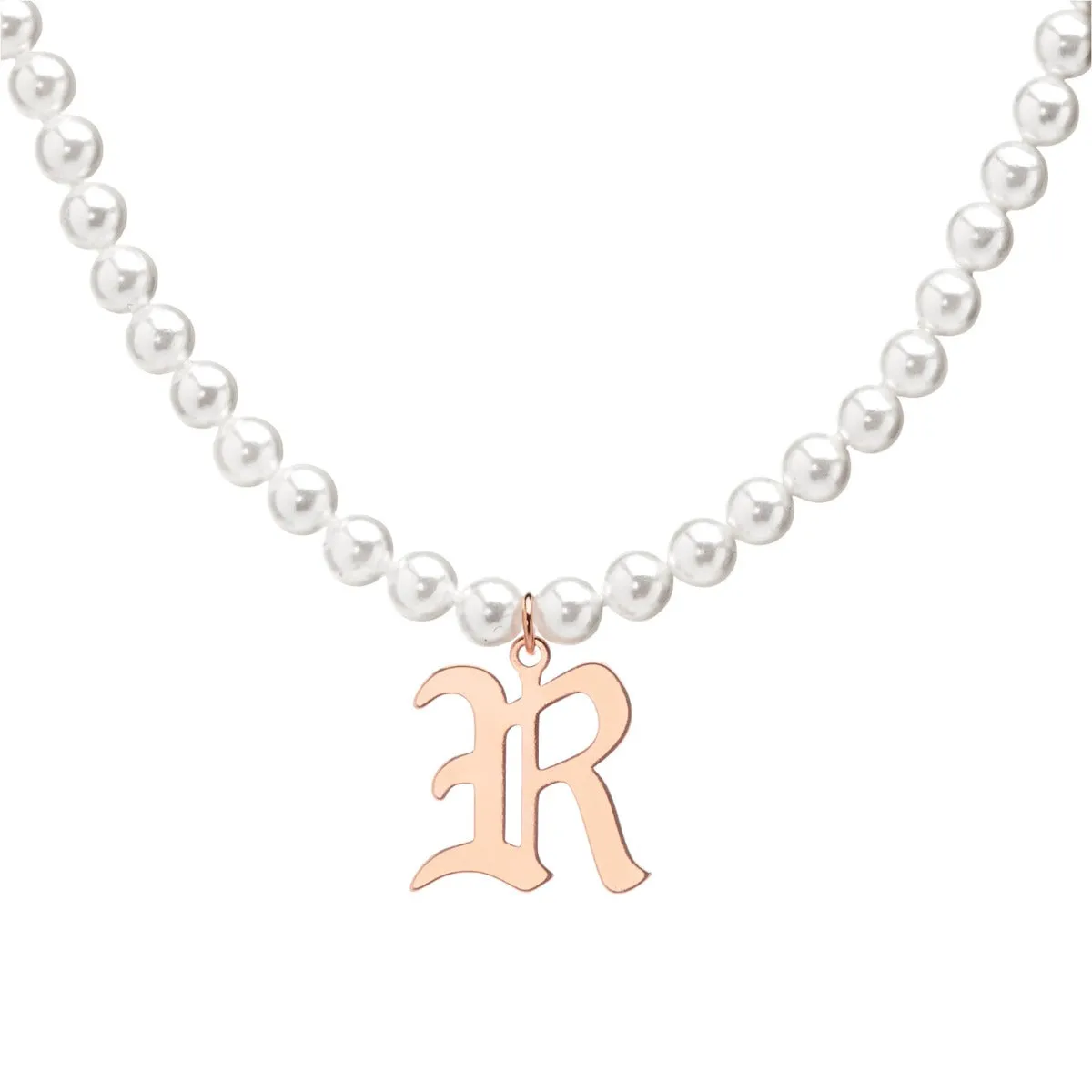 Personalized Pearl Initial Necklace sold by Limoges Jewelry product image thumbnail 4