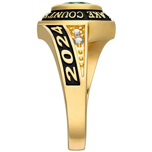Women's Yellow CELEBRIUM Marquise Birthstone and CZ Class Ring sold by Limoges Jewelry product image thumbnail 3