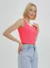 Mercan Button Up Crop Top - Neon Pink sold by Lookus Clothing