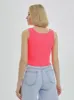 Mercan Button Up Crop Top - Neon Pink sold by Lookus Clothing