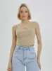 Mercan Button Up Crop Top - Beige sold by Lookus Clothing