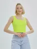 Mercan Button Up Crop Top - Neon Yellow sold by Lookus Clothing