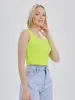 Mercan Button Up Crop Top - Neon Yellow sold by Lookus Clothing