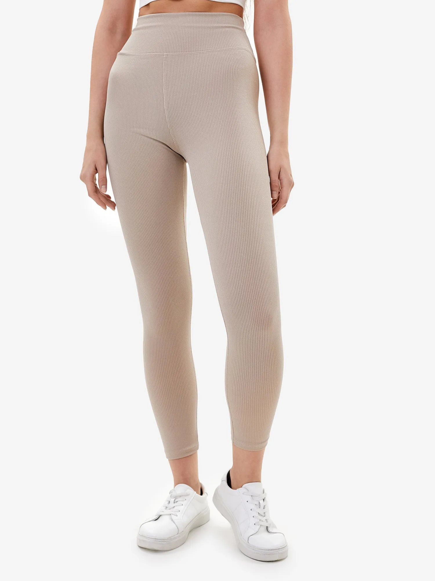Zelal Ribbed Leggings Tan sold by Lookus Clothing product image thumbnail 3