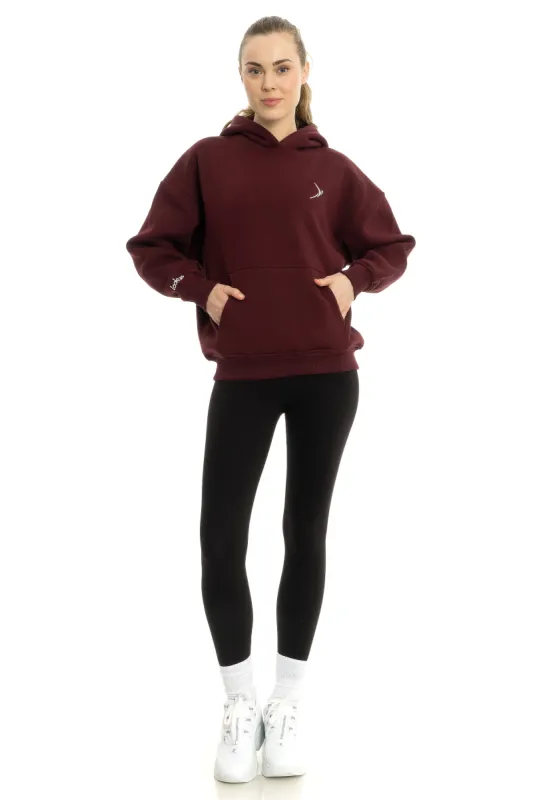 Liliya Oversize Hoodie - Burgundy sold by Lookus Clothing