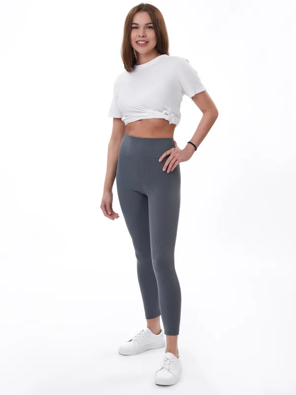 Zelal Ribbed Leggings Anthracite sold by Lookus Clothing