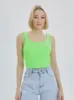 Mercan Button Up Crop Top - Neon Green sold by Lookus Clothing