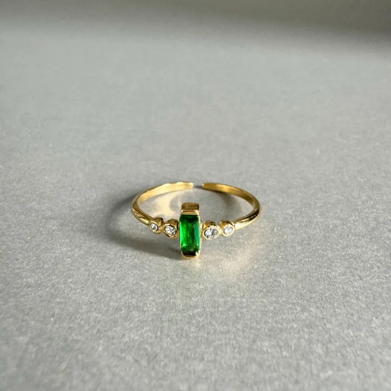 Clarissa Luxe 18k Gold Plated Jewel Ring sold by Luxe Tones