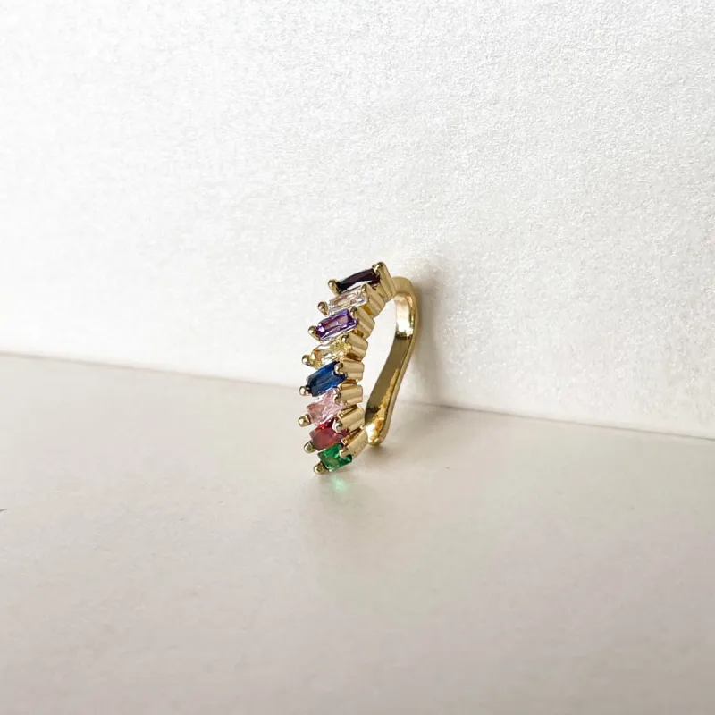 Melodie Gold Multi Jewelled Ear Cuff made by Luxe Tones