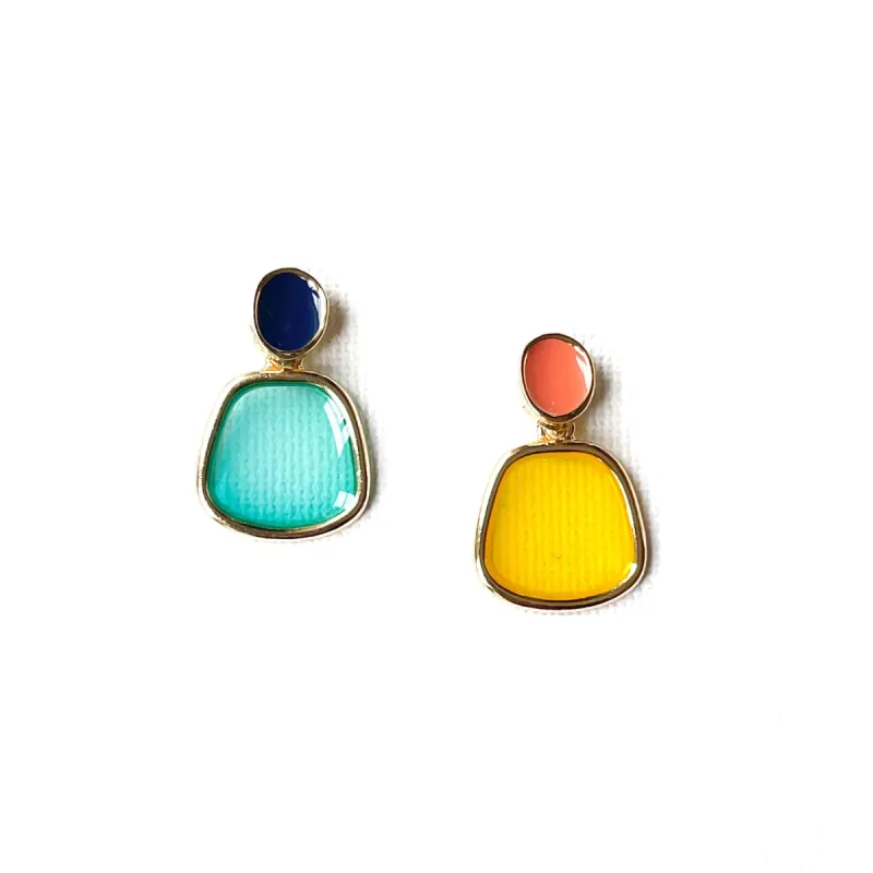 Kitty Mismatch Transparent Earrings sold by Luxe Tones