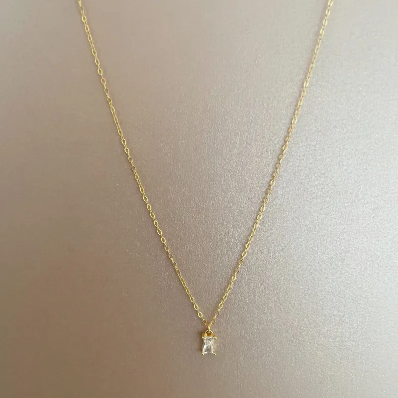 Emily Luxe Sterling Silver Plated Necklace made by Luxe Tones