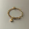 Danni Luxe 18k Gold T Bar Charm Bracelet sold by Luxe Tones