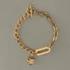 Danni Luxe 18k Gold T Bar Charm Bracelet sold by Luxe Tones