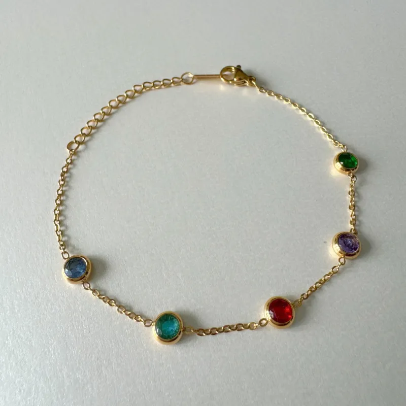 Alex Luxe 18k Gold Plated Jewelled Bracelet sold by Luxe Tones