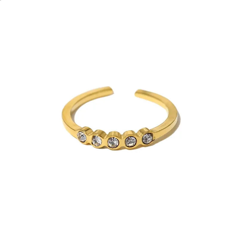 Carolina Luxe 18k Gold Plated Jewel Ring sold by Luxe Tones