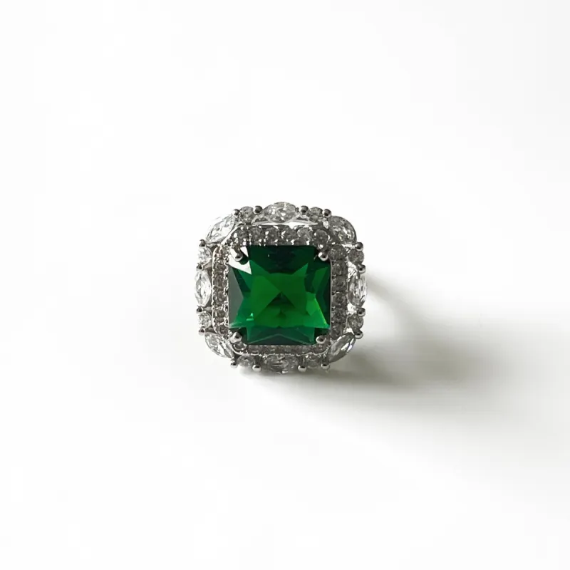 Elara Emerald Green Cocktail Ring sold by Luxe Tones