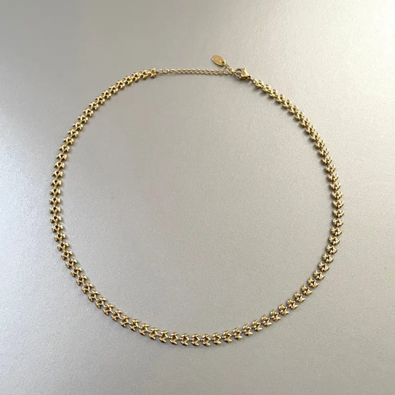 Capri Luxe 18k Gold Plated Textured Chain sold by Luxe Tones