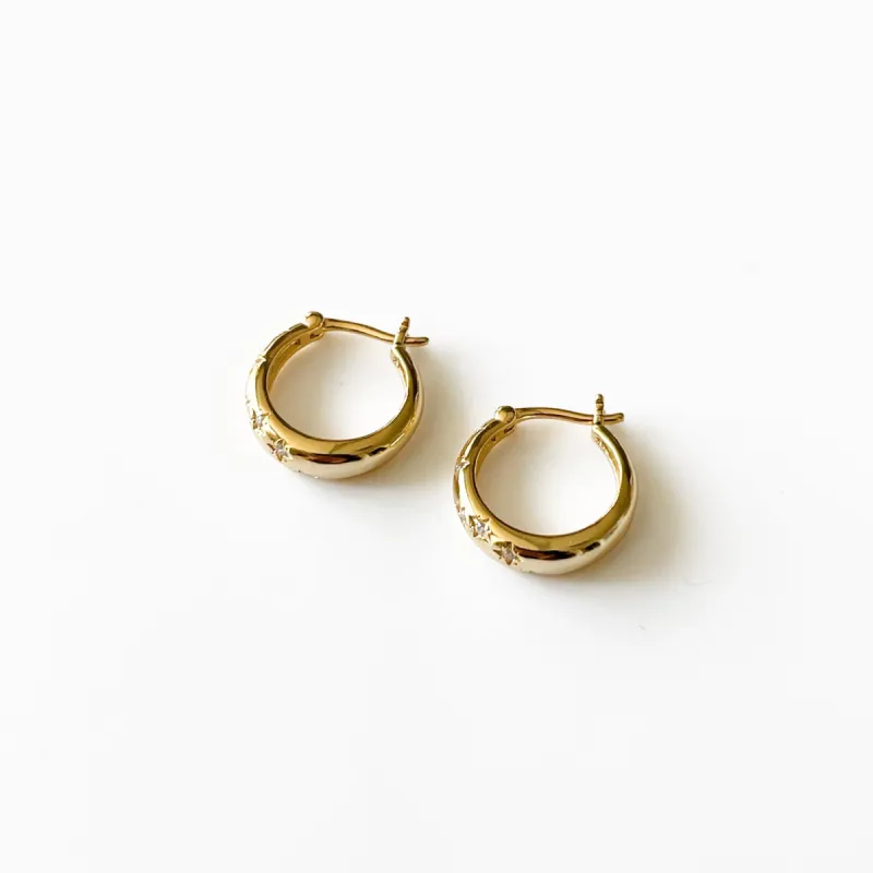 Celeste Luxe Sterling Silver 18k Gold Plated Earrings sold by Luxe Tones