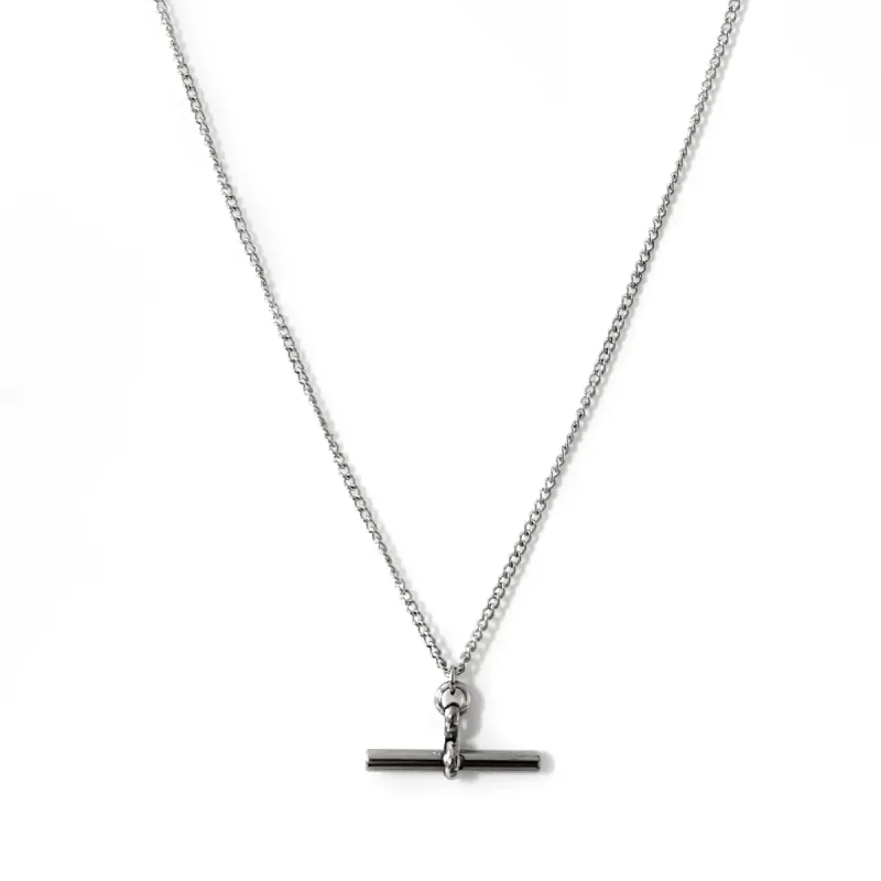 Brooklyn Luxe Silver T Bar Necklace sold by Luxe Tones