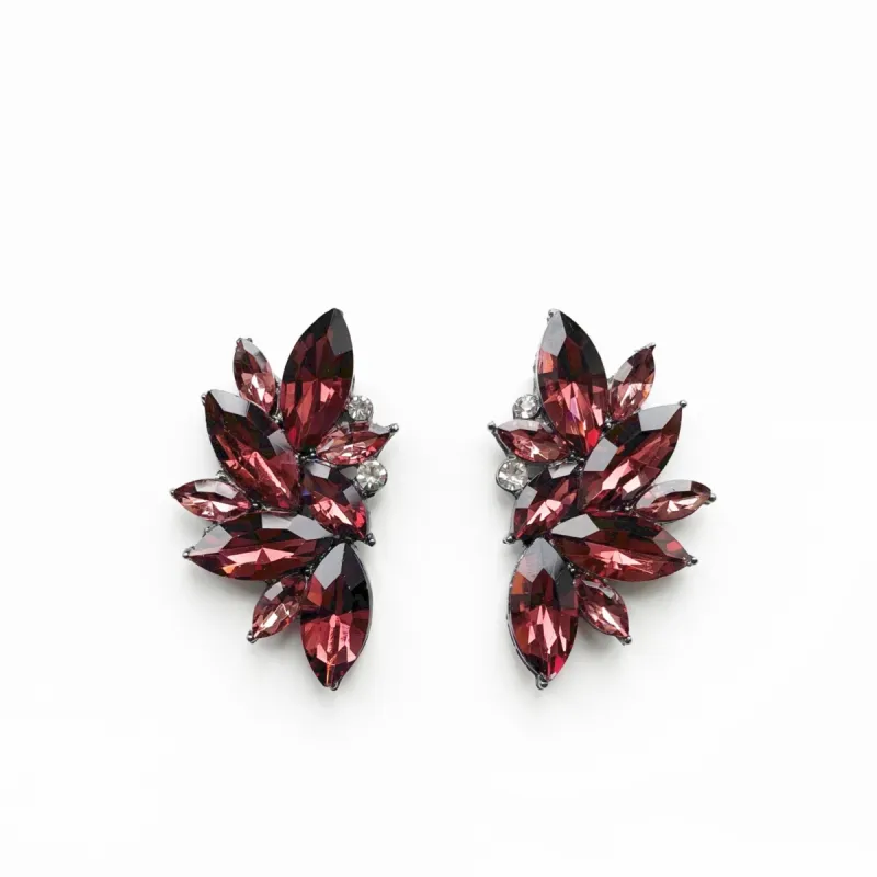 Amalia Rhinestone Flare Earrings sold by Luxe Tones
