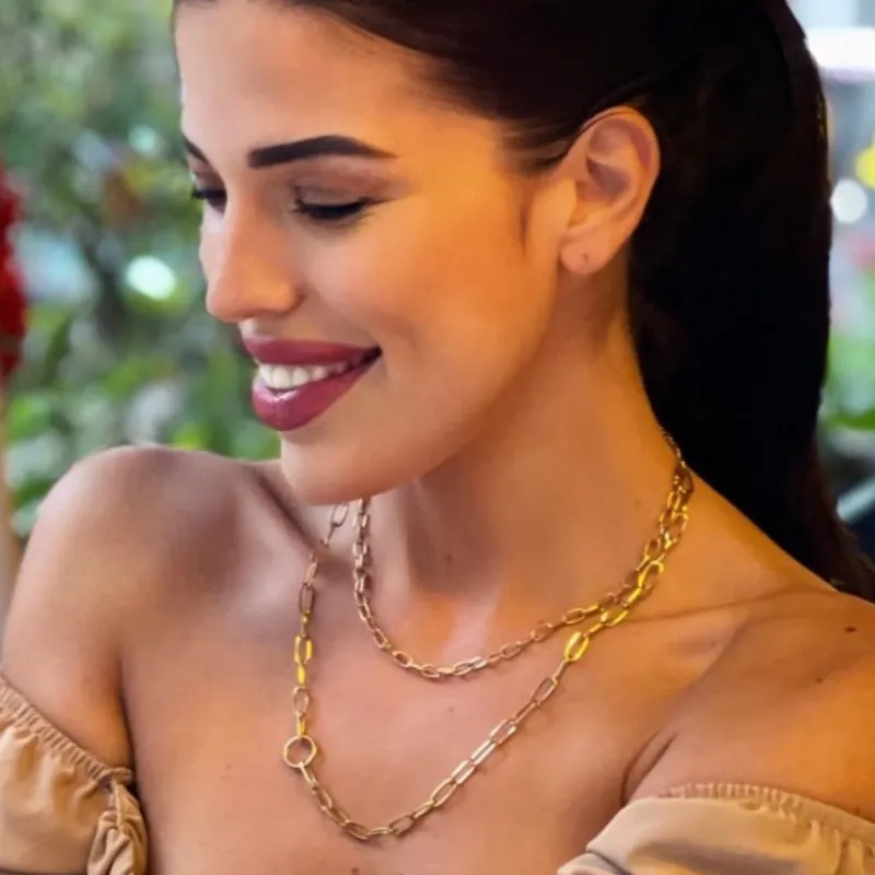 Kate Luxe 18k Gold Plated  Double Layer Necklace sold by Luxe Tones