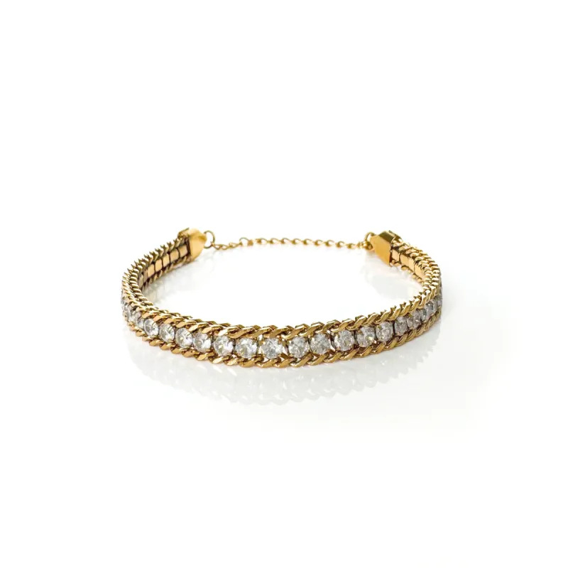 Eleia 18k Gold Plated Jewelled Bracelet sold by Luxe Tones