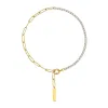 Vivian Luxe 18k Gold Plated Half Tennis Necklace sold by Luxe Tones