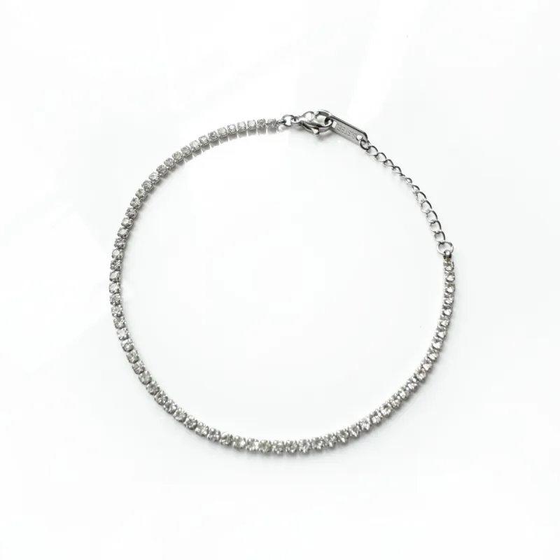 Elisa Silver Tone Jewelled Tennis Bracelet sold by Luxe Tones