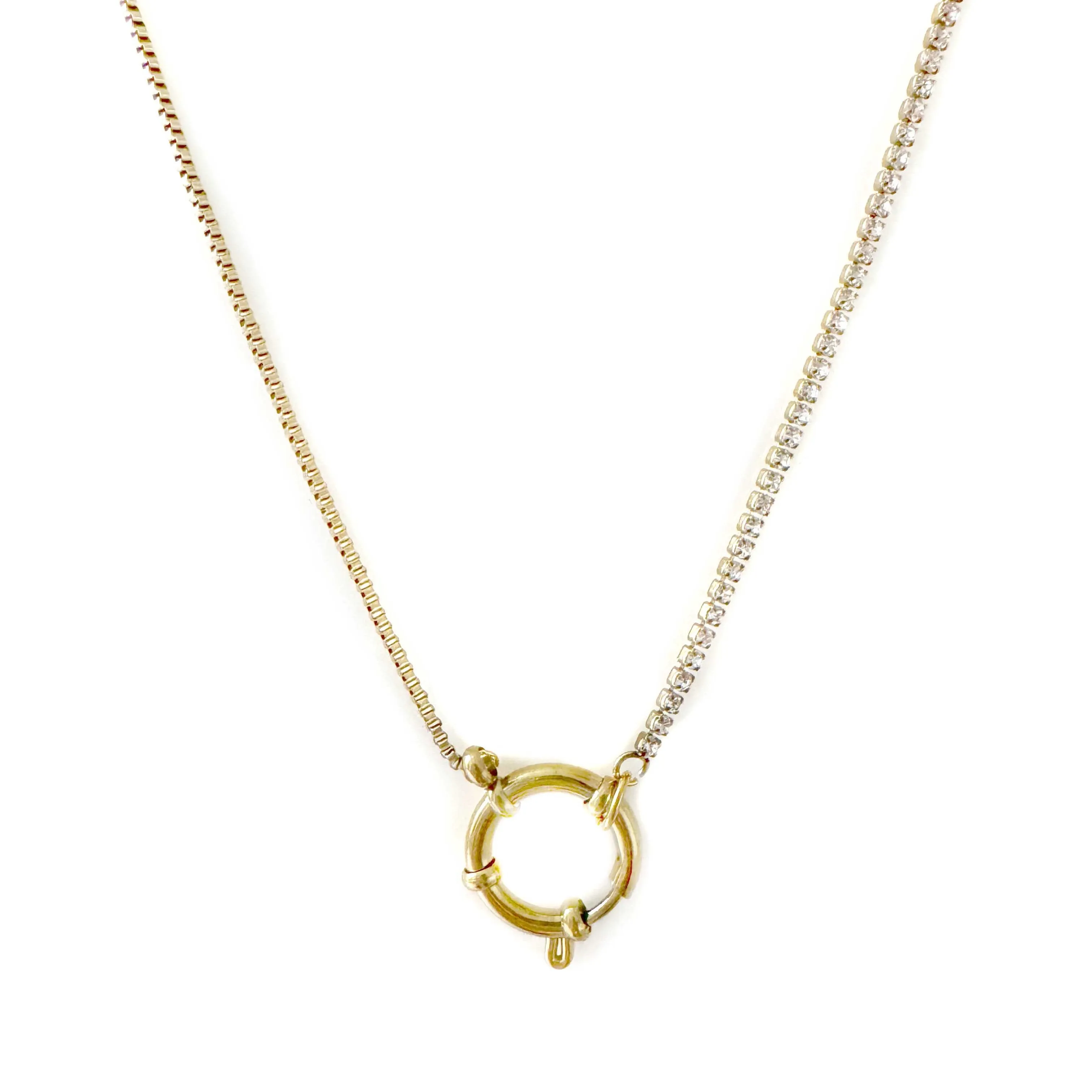 Claudine Luxe 18k Gold Plated Minimalist Gold Ring Necklace sold by Luxe Tones product image thumbnail 2