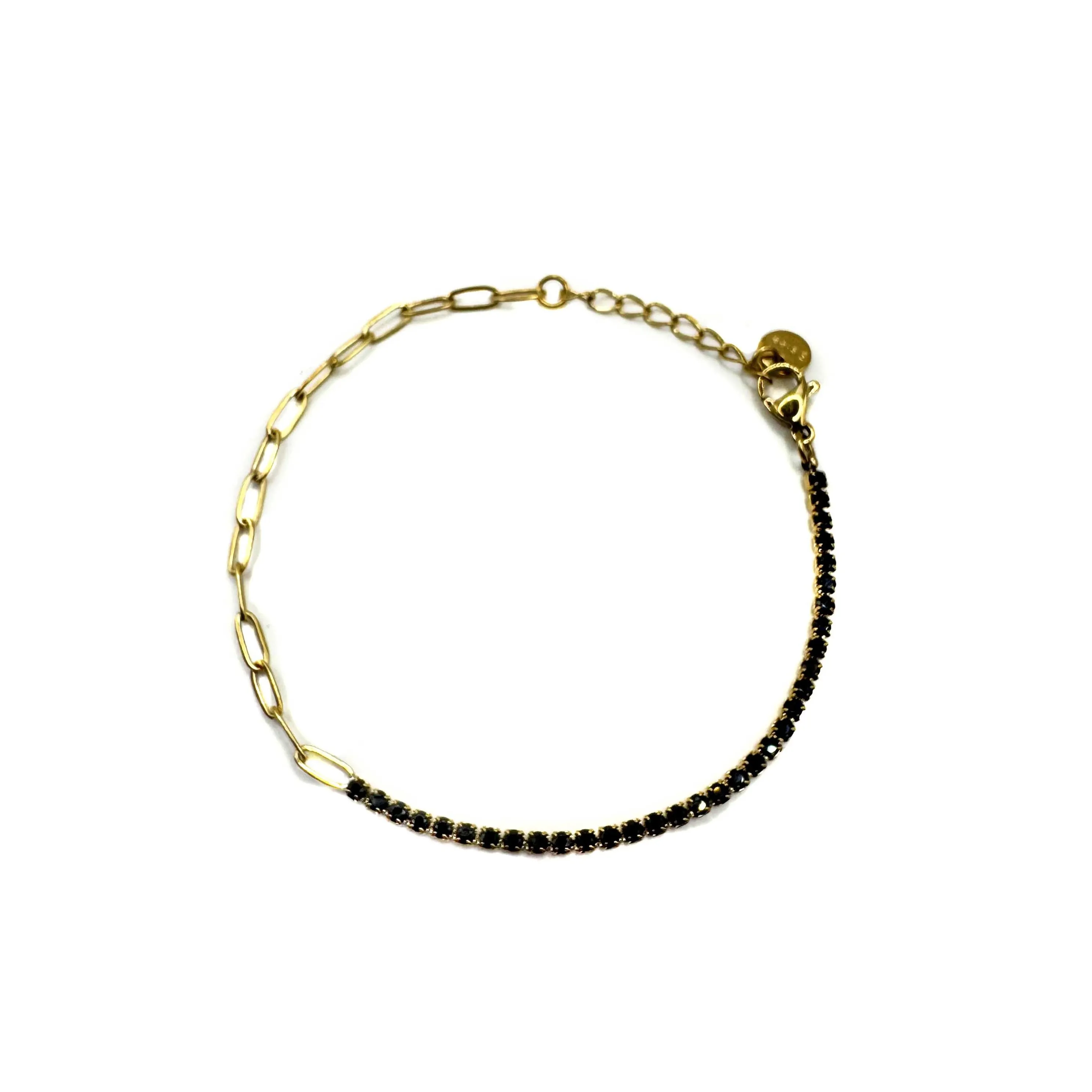 Milani Luxe 18k Gold Plated Bracelet With Black Crystal Detailing sold by Luxe Tones product image thumbnail 2