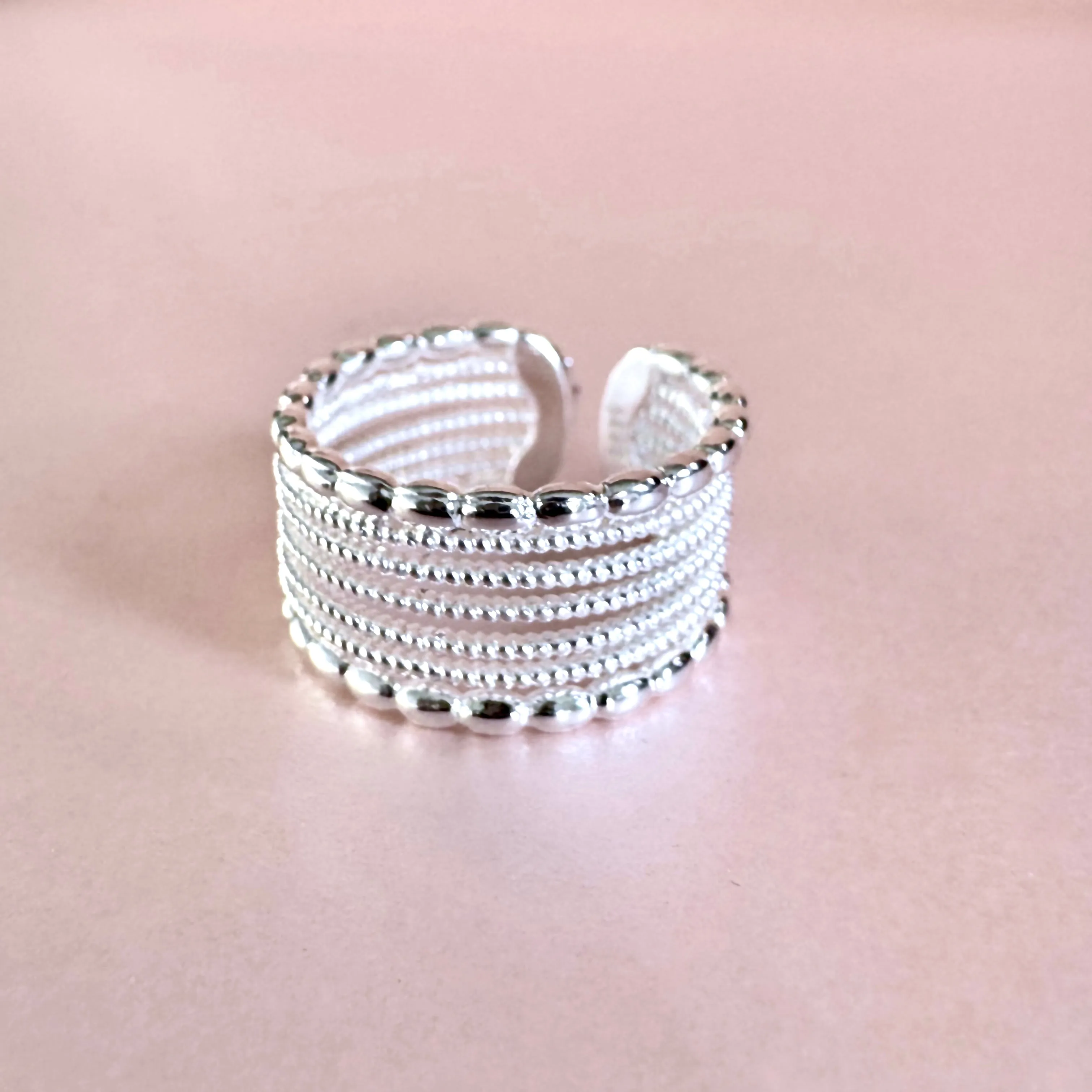 Saafi Silver Contemporary Wide Band Statement Ring sold by Luxe Tones product image thumbnail 2