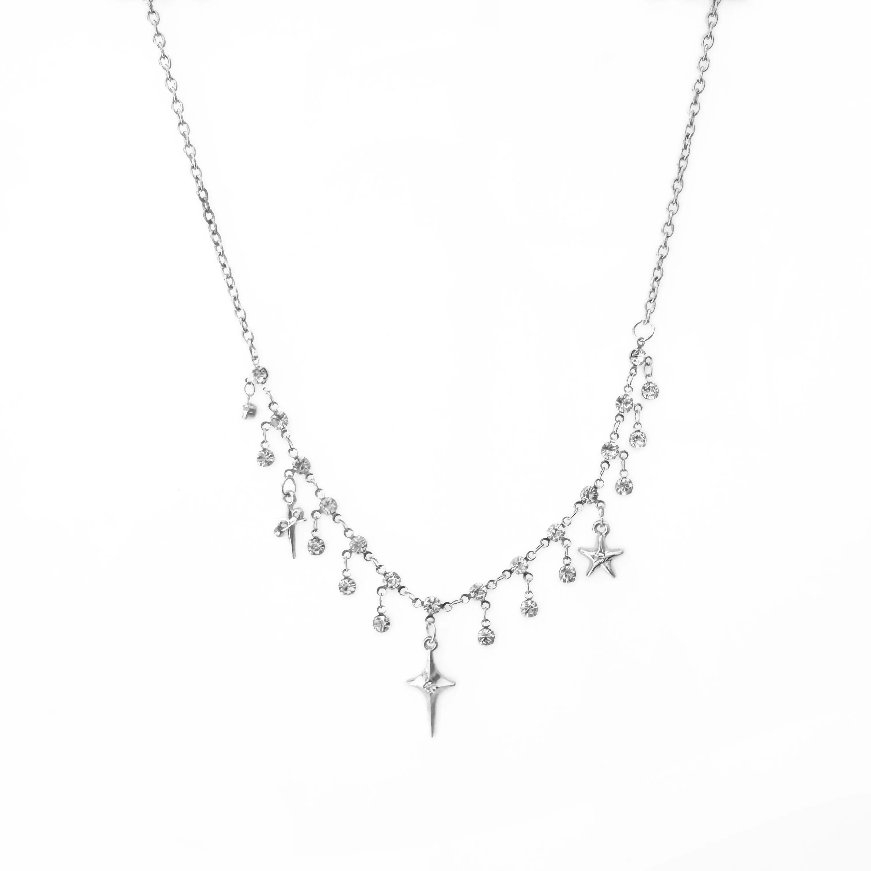 Taalia Silver Celestial Charm Necklace sold by Luxe Tones