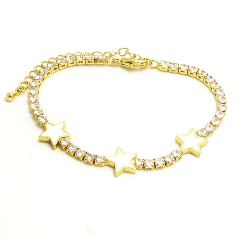 Trella Luxe 18k Gold Plated Star Tennis Bracelet sold by Luxe Tones