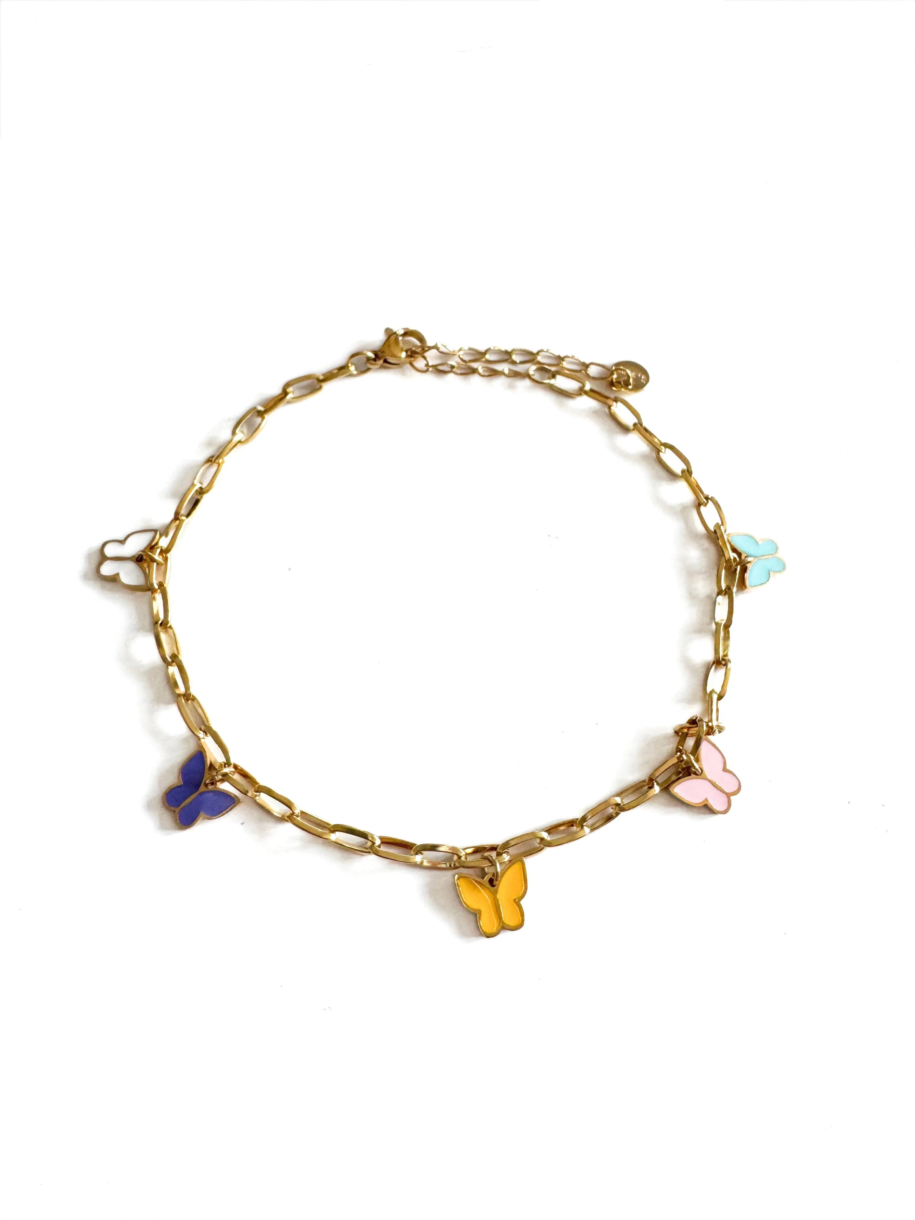 Yareli Luxe 18k Gold Plated Butterfly Charm Anklet sold by Luxe Tones product image thumbnail 2