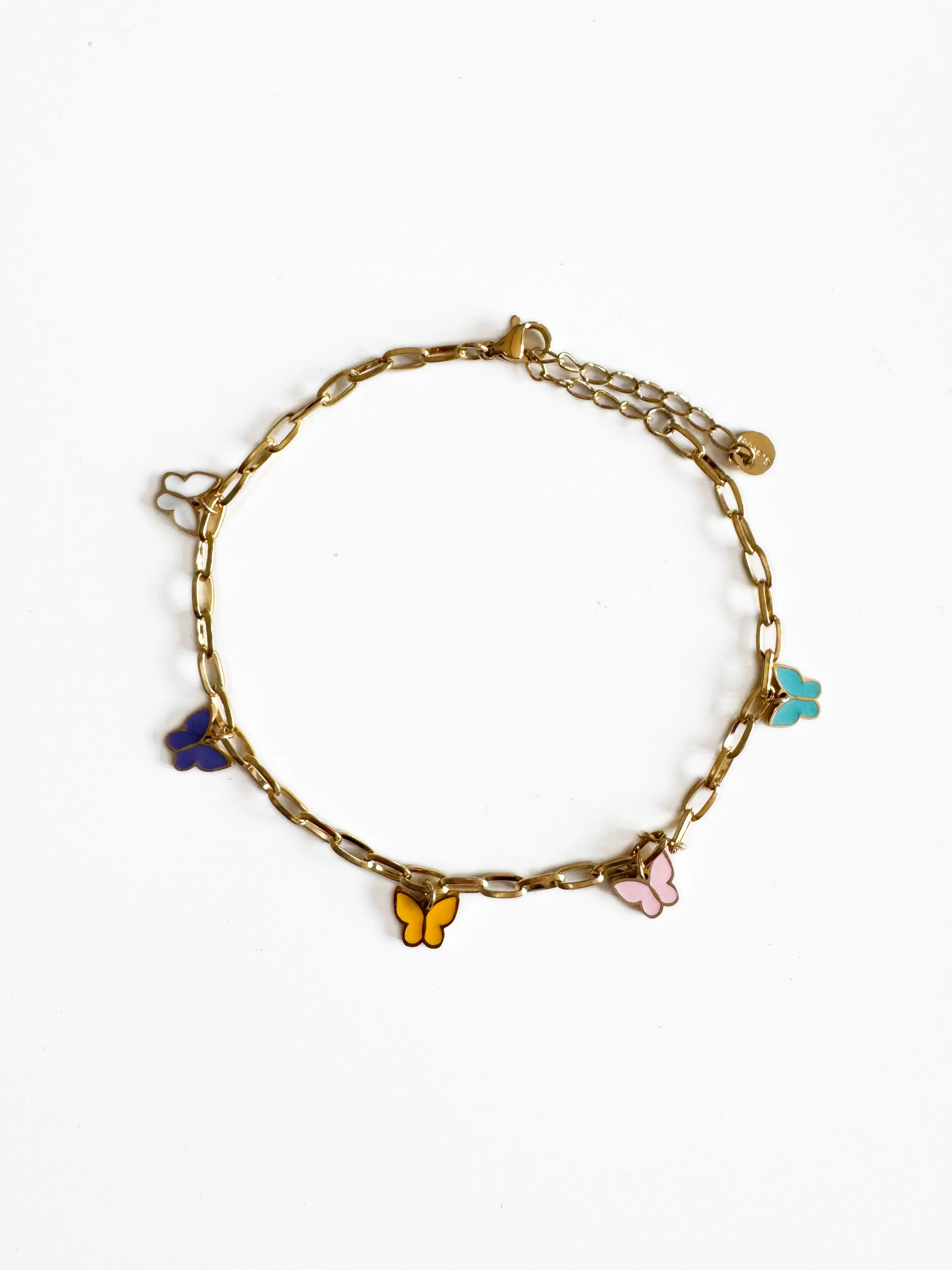 Yareli Luxe 18k Gold Plated Butterfly Charm Anklet sold by Luxe Tones product image thumbnail 3