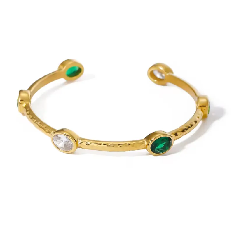 Freya Luxe 18k Gold Plated Jewelled Cuff sold by Luxe Tones