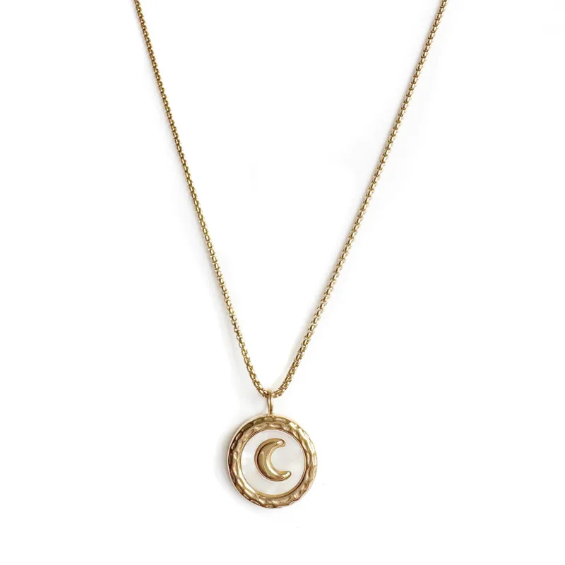 Aetheria Luxe 18k Gold Plated Crescent Moon Necklace sold by Luxe Tones