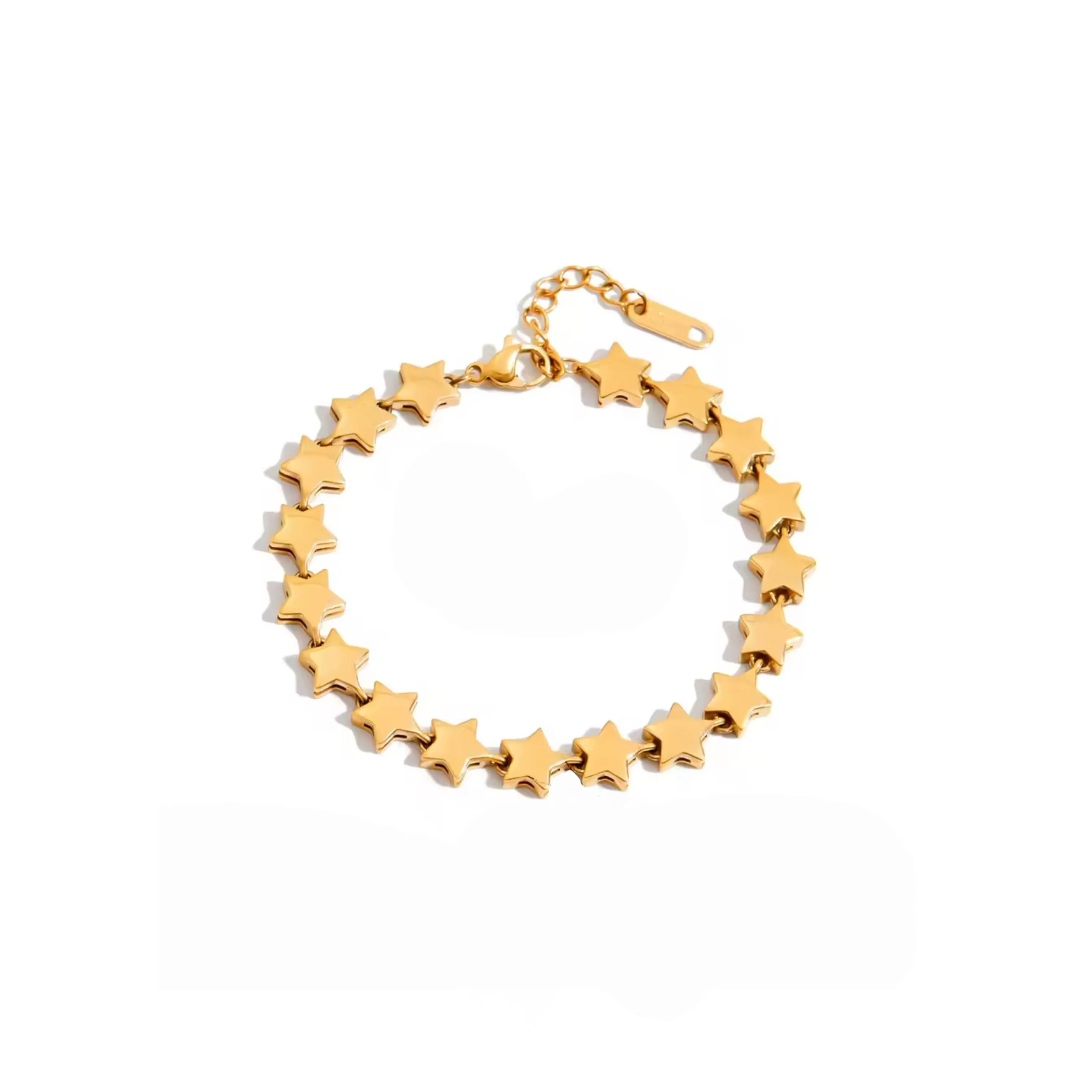 Lyra Luxe 18k Gold Plated Star Chain Bracelet sold by Luxe Tones
