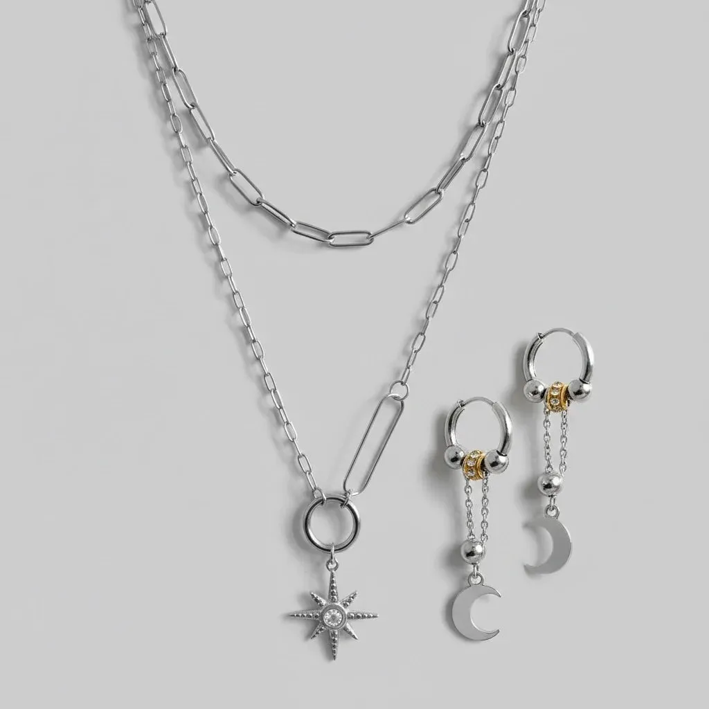 The Sahara Necklace and Hecate Earring Set sold by Luxe Tones