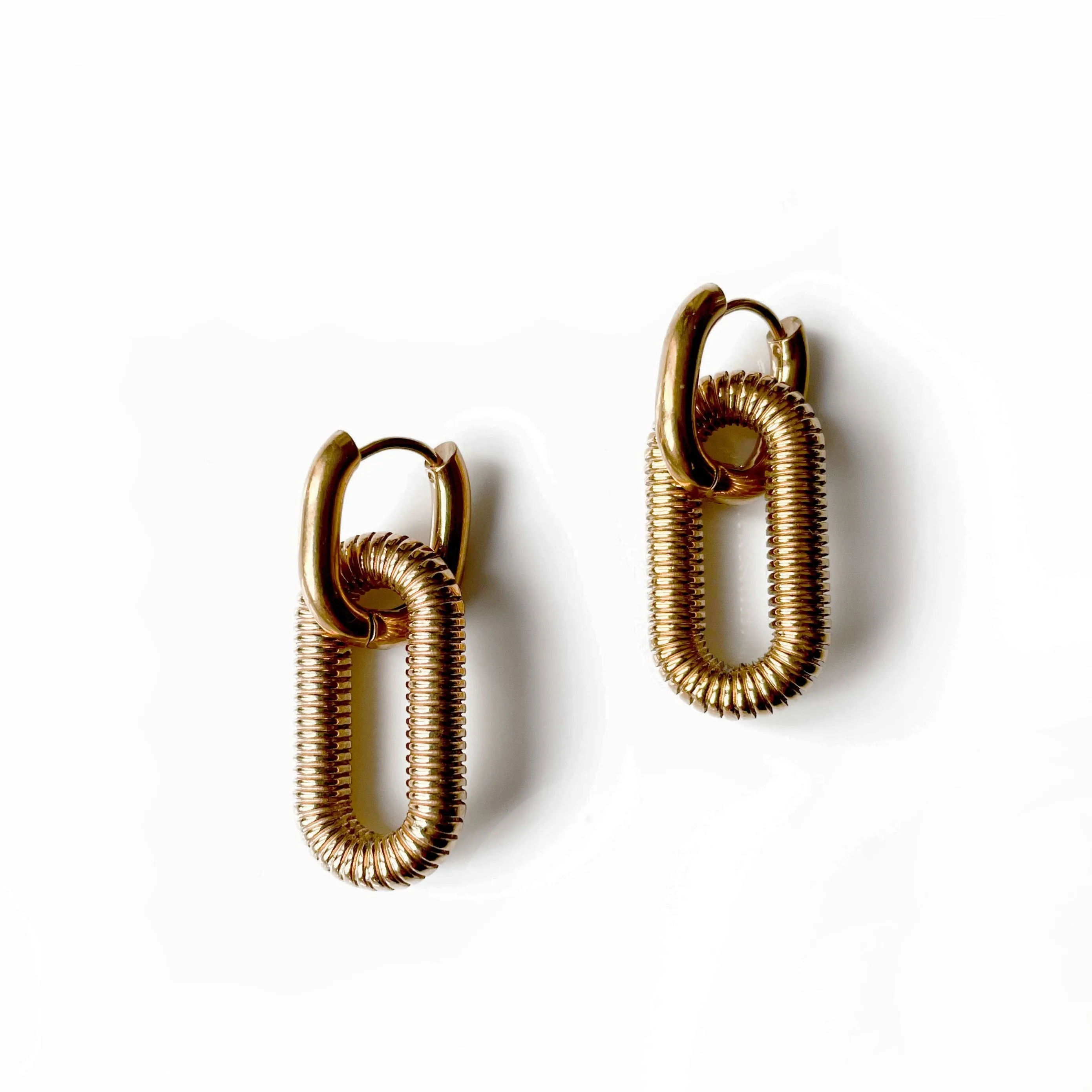 Mabel Luxe Textured Link Earrings sold by Luxe Tones
