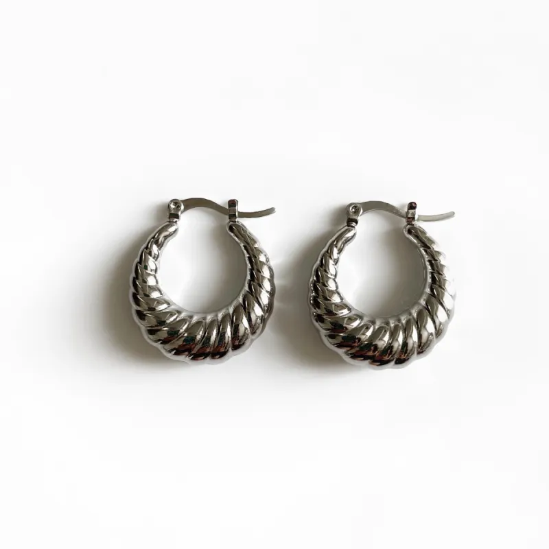 Diera Luxe Silver Hoops made by Luxe Tones