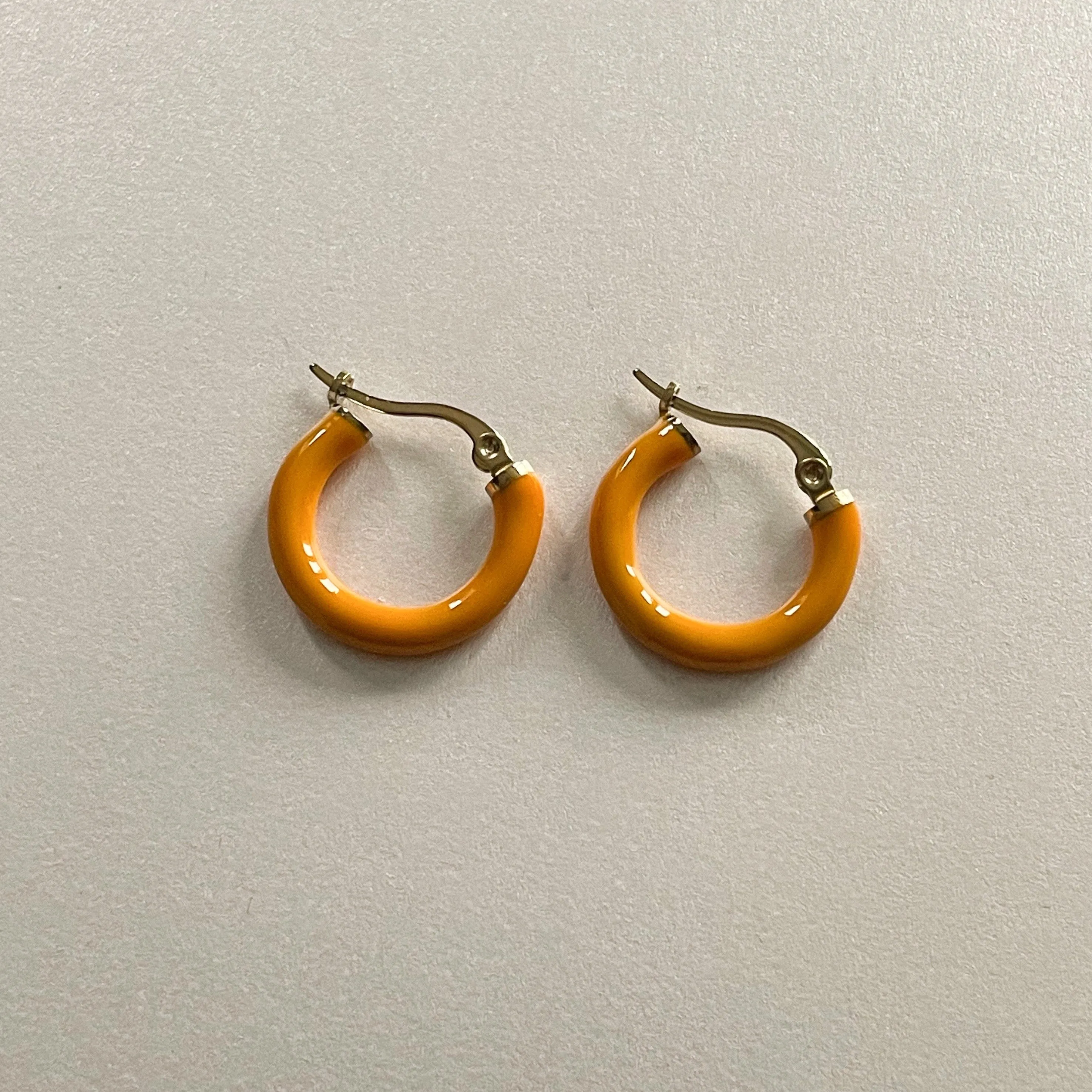 Anais Luxe 18k Gold Plated Saffron Hoops sold by Luxe Tones product image thumbnail 2