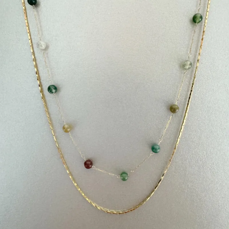Keira Luxe 18k Gold Plated Beaded Necklace sold by Luxe Tones