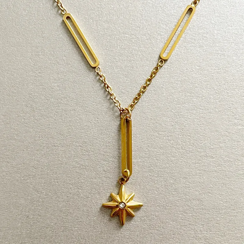 Tara Luxe 18k Gold Plated Star Necklace sold by Luxe Tones