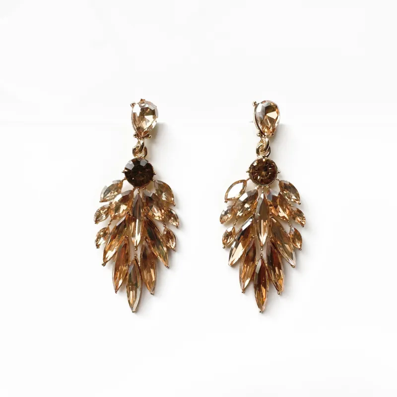 Margot Jewelled Rhinstone Earrings sold by Luxe Tones