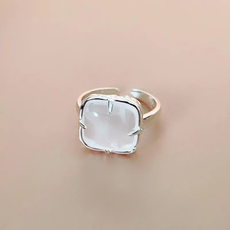 Chiara Silver Tone Cocktail Ring sold by Luxe Tones