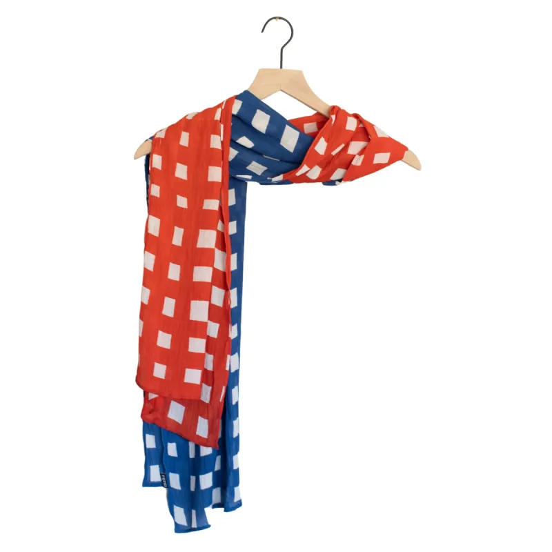 Scarf - Flores Red and Blue sold by MAIKA